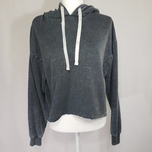 Colsie Hoodie Gray Crop Long Sleeve Sweater Size M